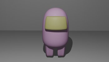3D Among us Pink Blander