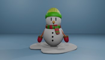 3D Karakter Stumble Guys Snowman