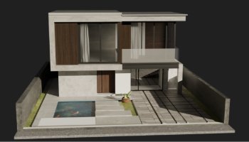 3D Modern House Design Blender
