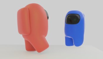 3D Pose Karakter Among Us JJBA
