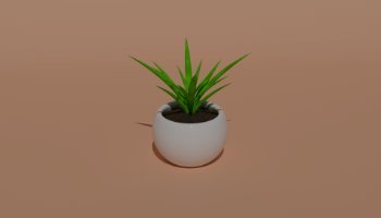 3D Tanaman Hias Pot Minimalis