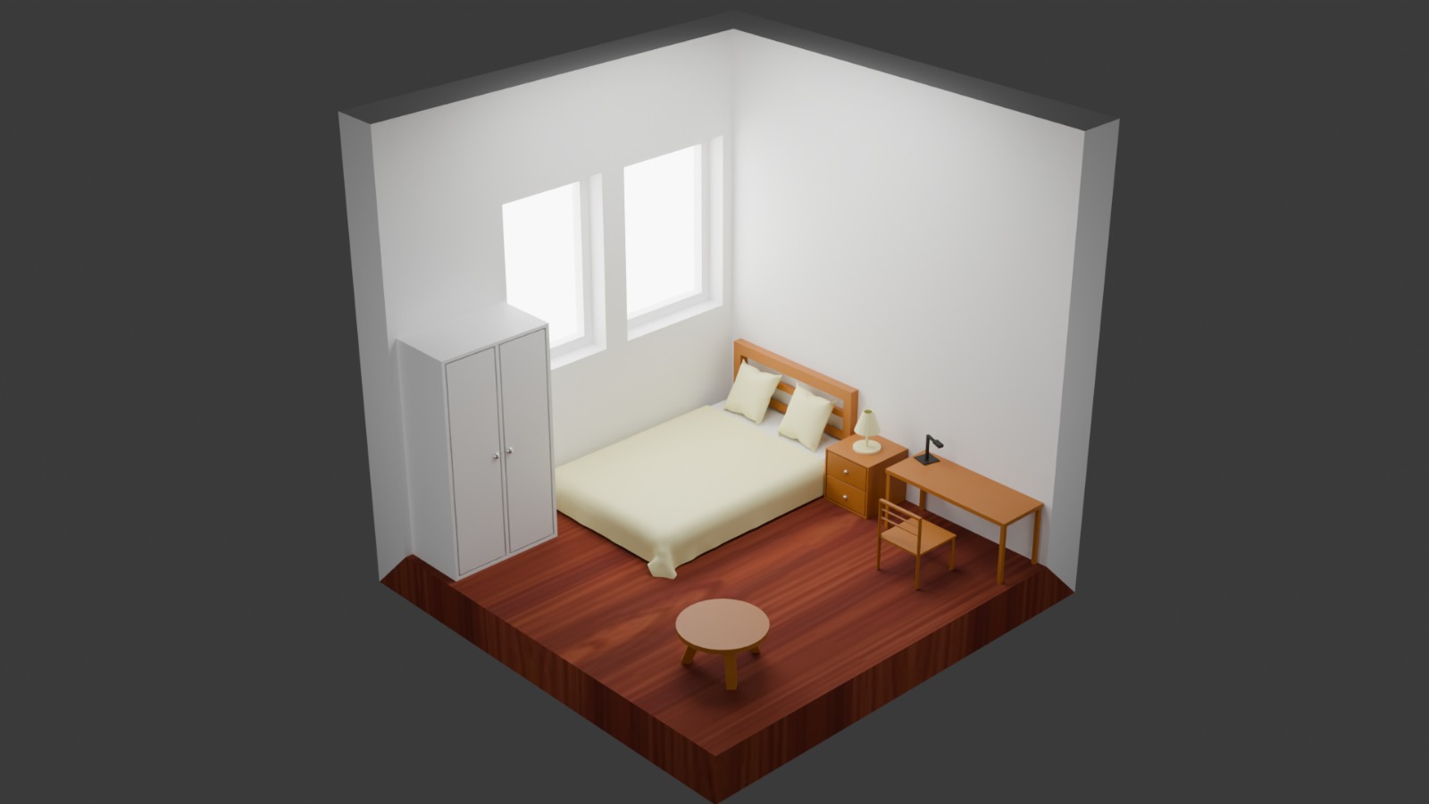 3D Desain Kamar Impian Minimalis