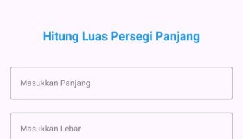 Aplikasi Menghitung Luas Persegi Panjang