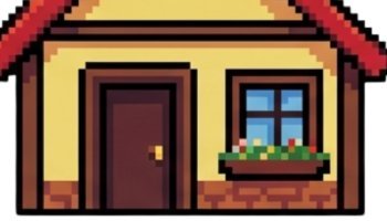 asset 2d pixel art rumah