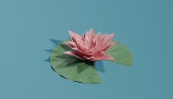 Bunga Teratai 3D