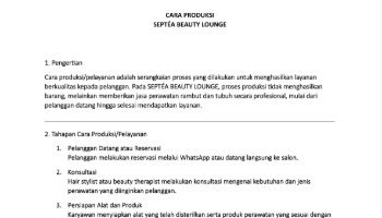 Cara Produksi Usaha SEPTÉA Beauty & Salon ||PKWU
