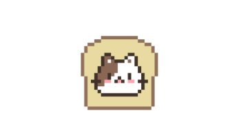 Cute Bread Cat Pixel Art