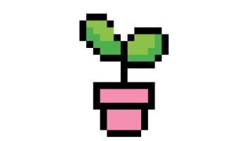 Cute Green Plant Pixel Art