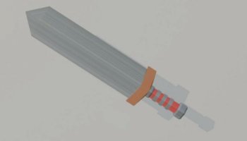 Desain Asset 3D Model Pedang