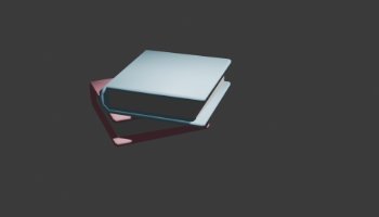 Desain Model 3D Buku Sederhana