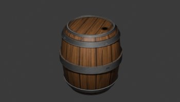 Desain Model 3D Tong Kayu