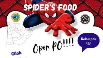 Desain Poster Promosi Spider's Food