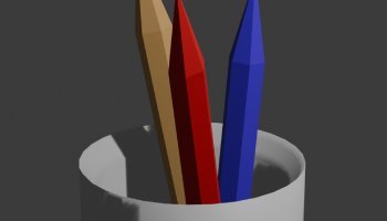 Desain Tempat Pensil - Blender