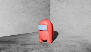 Design Simpel Among us 3D Blender