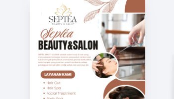 Flyer Plan Promosi Usaha "SEPTÉA Beauty & Salon" || PKWU