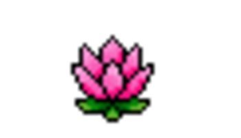 Gambar Pixel Bunga Teratai Pink