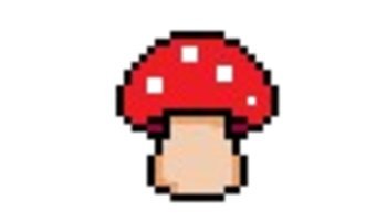 Jamur Pixel Lucu untuk Game 2D