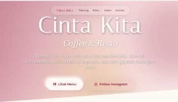 Landing Page Cinta Kita Coffe & Resto
