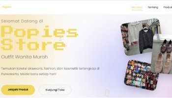 Landing Page Popies Store