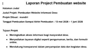 LAPORAN WEBSITE DESA PUCANG INDIVIDU