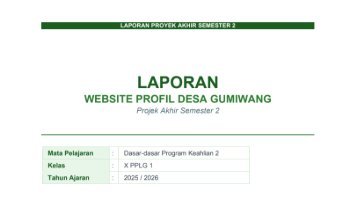 Laporan Website Profil Desa Gumiwang