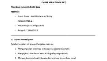 Lembar Kertas Soal Infografis Desa