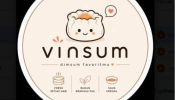 Logo produk "VINSUM" kreatif PKWU