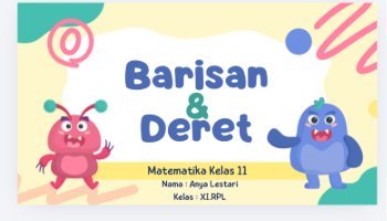 Materi "Baris dan Deret" Kelas XI