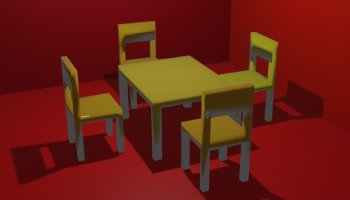 Meja Kursi 3D