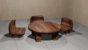 Meja kursi kayu jati