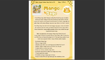 Mendeskripsikan Produk Mango Sago dan Cara Membuatnya