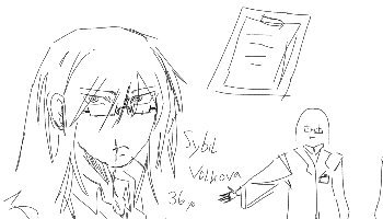 Original Character Simple Reference Sheet (Sybil Volkova)