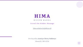 Pitch Deck Web Hima Sistem Kirim Pesan Rahasia