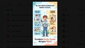 Poster Edukasi Media Sosial  Menggunakan AI
