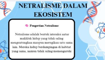 Poster Netralisme Dalam Ekosistem