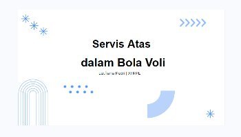 Power point servis atas dalam bola voli