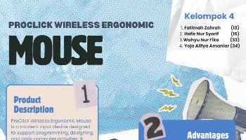 Proclick Wireless Ergonomic Mouse Promosi
