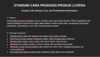 Standar Produksi Berkualitas untuk Produk
