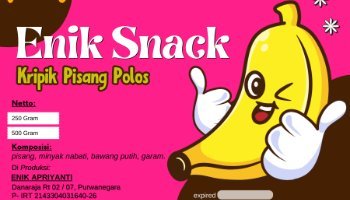 Stiker Kripik Enik Snack
