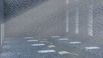 Terjebak dalam sebuah ruangan penuh kolam renang