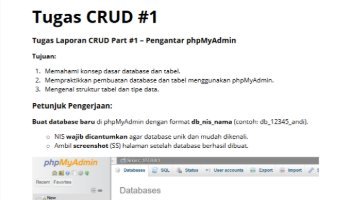 Tugas CRUD XI RPL  PPLG SMK N 1 BAWANG