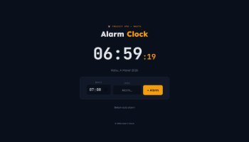 Web Alarm Clock - Portfolio #31