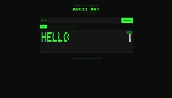 Web Ascii Art Generator - Portfolio #33
