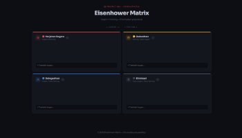 Web Eisenhower Matrix - Portfolio #56