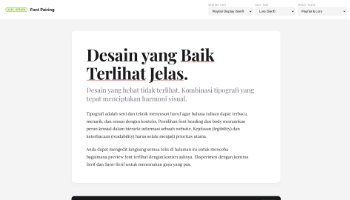 Web Font Pairing - Portfolio #59