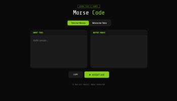 Web Morse Translator - Portfolio #70