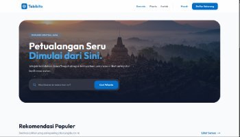 Website booking tiket Tabibito Jateng