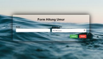 Website Form Hitung Umur