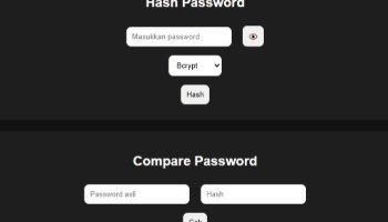 Website Hashing Tool menggunakan Laravel