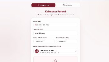 Website Kalkulator Refund dan Sisa Durasi